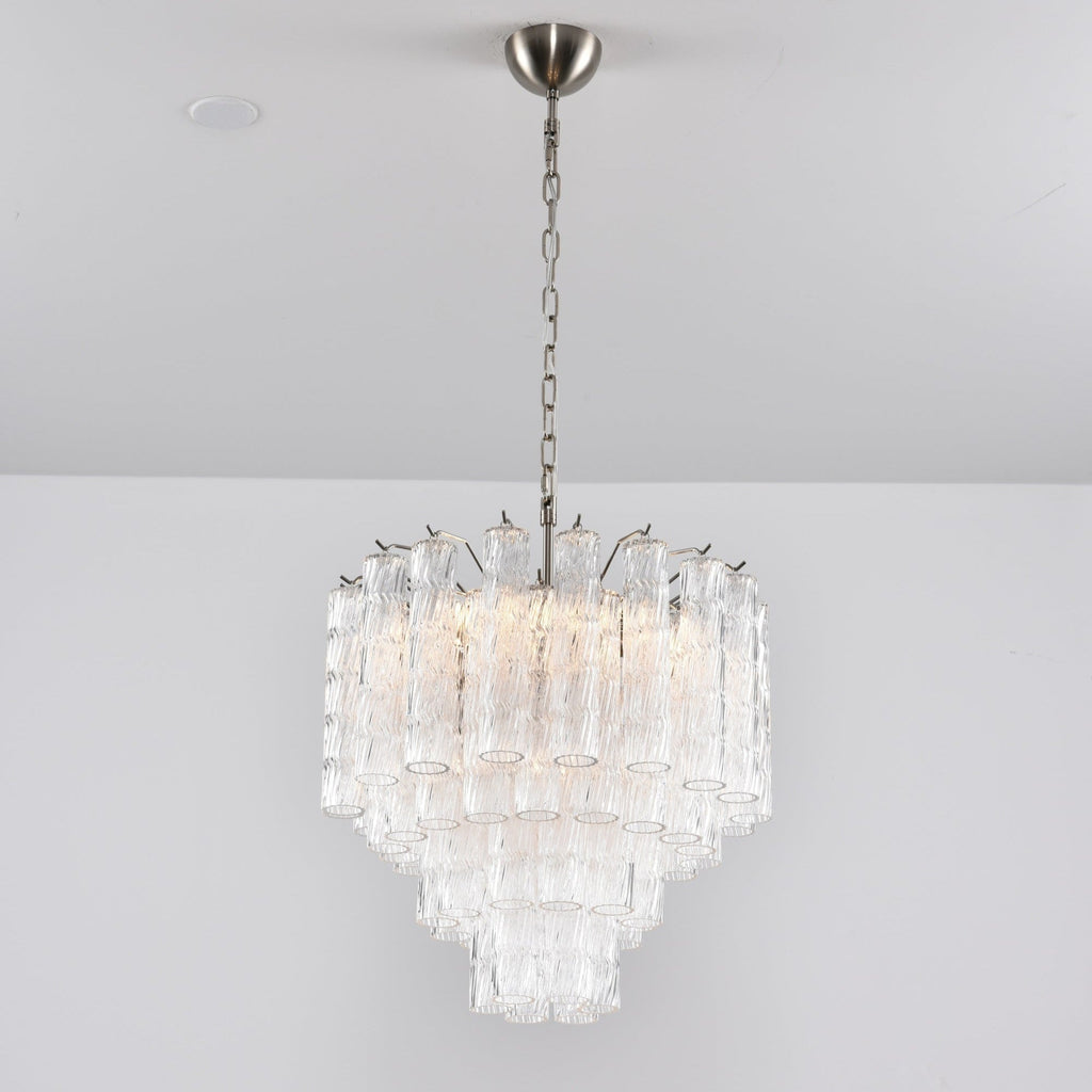 Aurora Chandelier Murano Glass Tiered Cascading Waves
