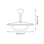 Yeste Ceiling Light Walnut Color & White Imitation Alabaster