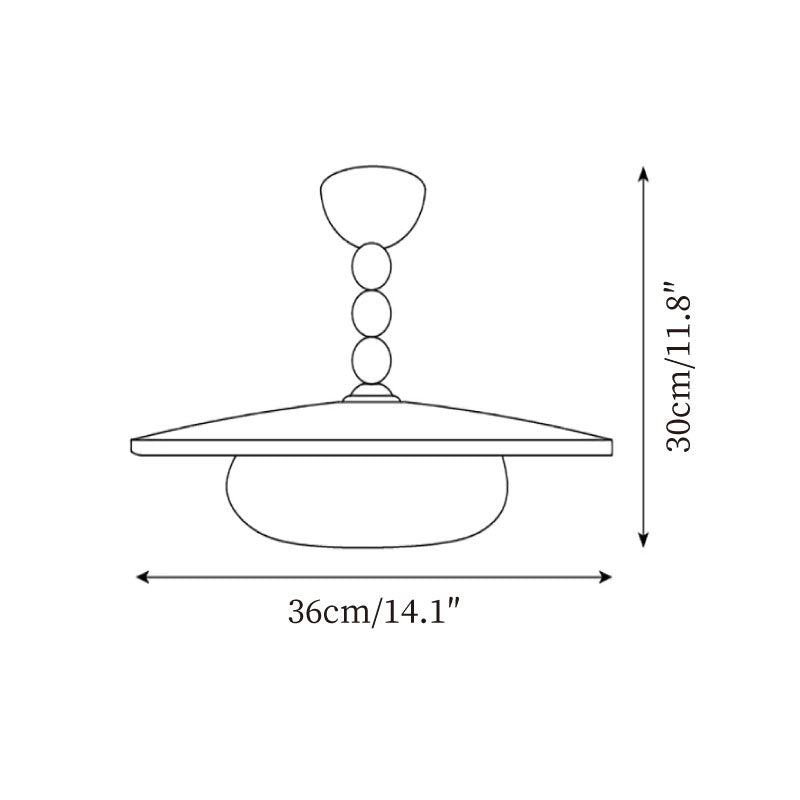 Yeste Ceiling Light Walnut Color & White Imitation Alabaster