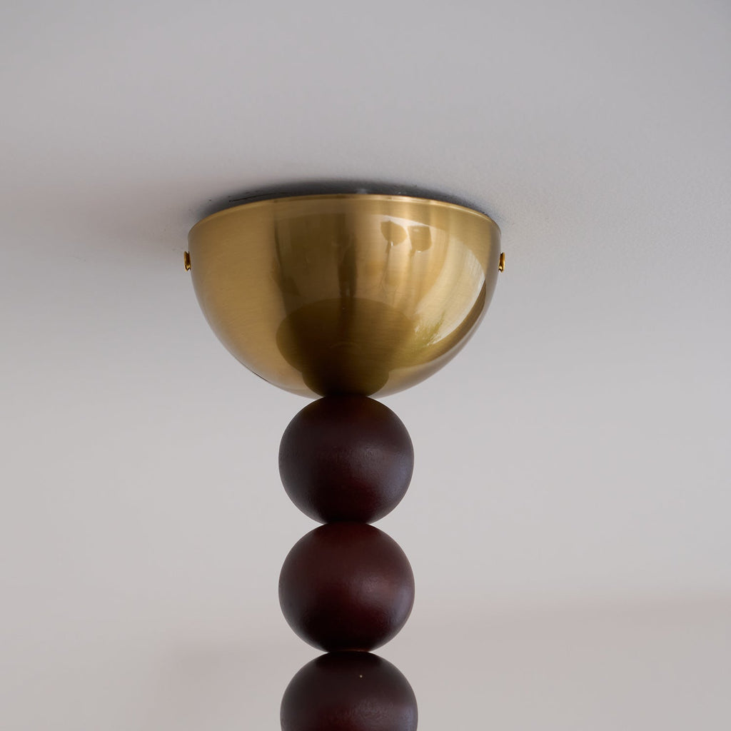 Yeste Ceiling Light Walnut Color & White Imitation Alabaster
