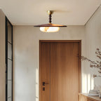 Yeste Ceiling Light Walnut Color & White Imitation Alabaster