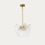 Chandelier Glass Discs Metal Frame Gold Finish Victorian