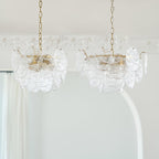 Chandelier Glass Discs Metal Frame Gold Finish Victorian
