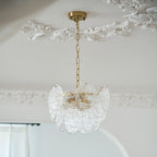 Chandelier Glass Discs Metal Frame Gold Finish Victorian