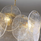 Chandelier Glass Discs Metal Frame Gold Finish Victorian