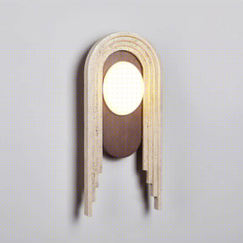 Uloryra Arch-Frame Travertine Wall Light
