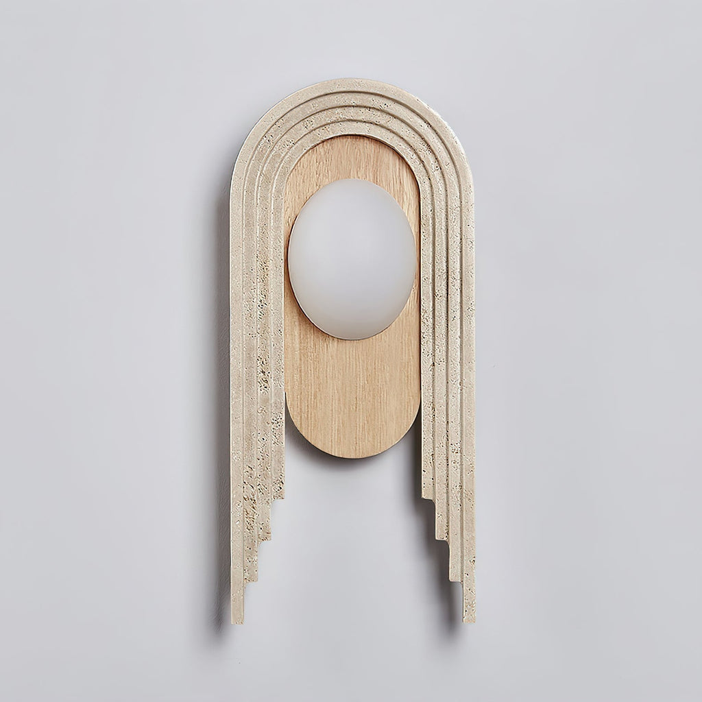 Uloryra Wall Light Minimalist in Travertine - Kingsley Beaumont