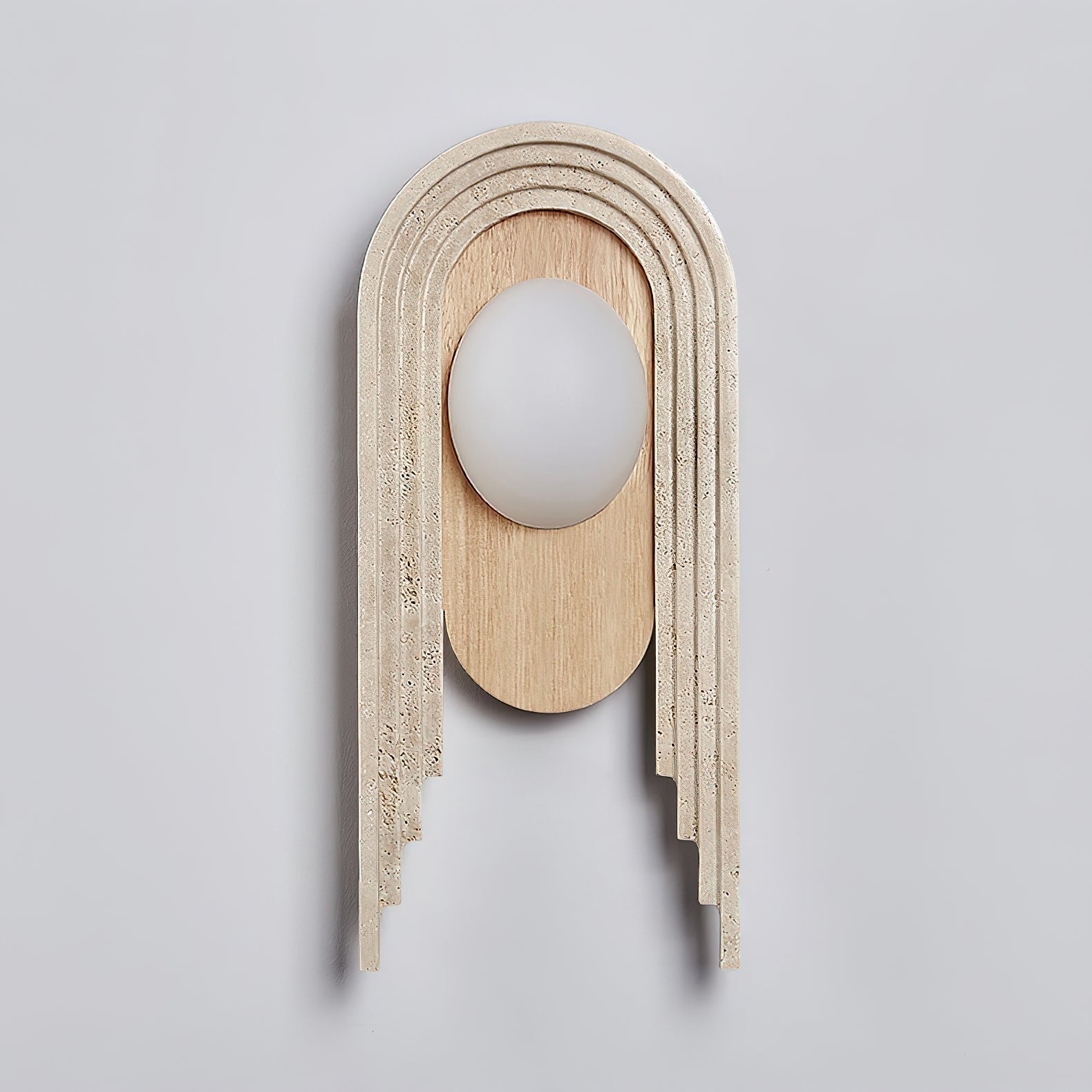 Uloryra Wall Light Minimalist in Travertine - Kingsley Beaumont