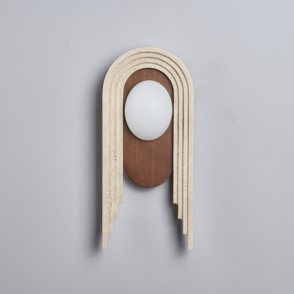 Uloryra Wall Light Minimalist in Travertine - Kingsley Beaumont