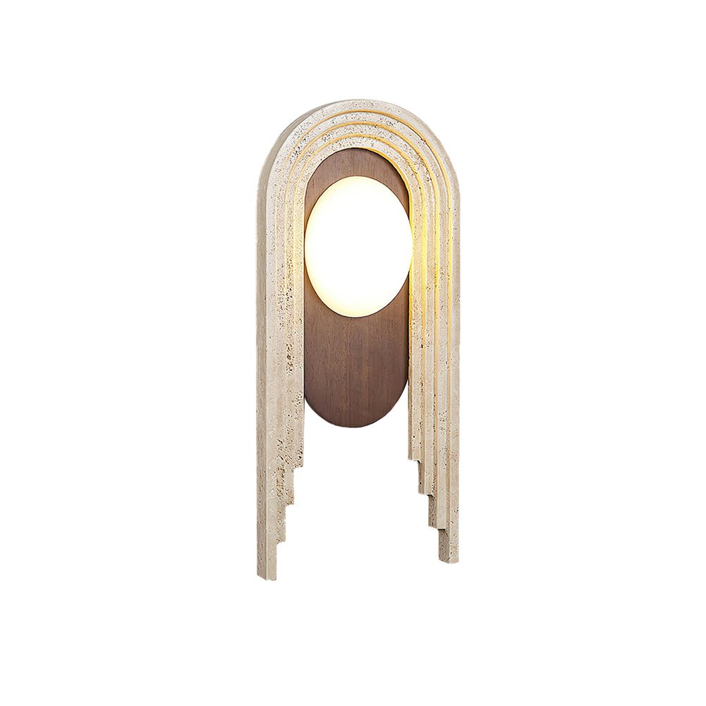 Uloryra Wall Light Minimalist in Travertine - Kingsley Beaumont