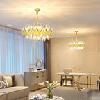 Solara Chandelier Antique Brass Starburst