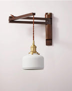 Geyla Rustic Wooden Wall Lamp