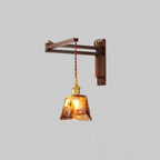 Geyla Rustic Wooden Wall Lamp