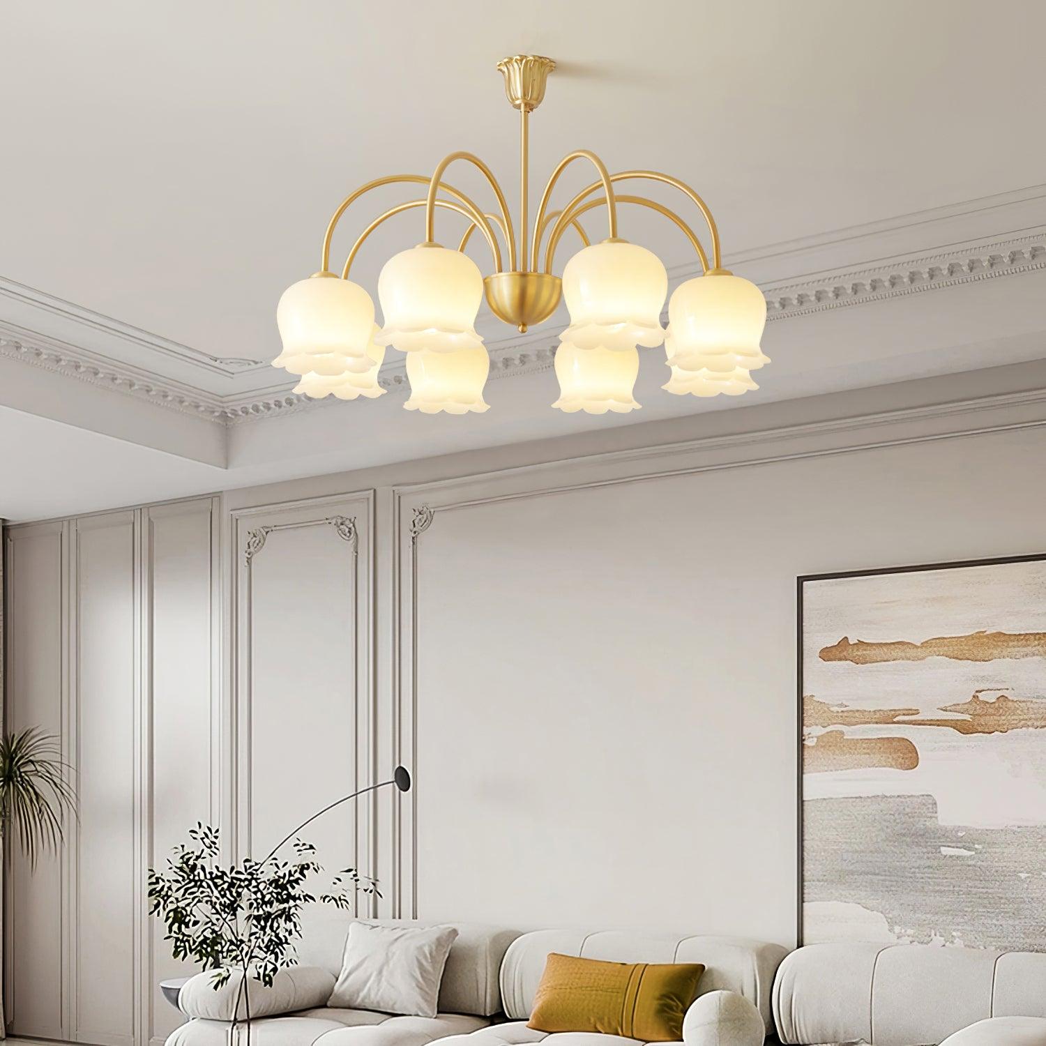 Fionel Petal Glass Floral Chandelier