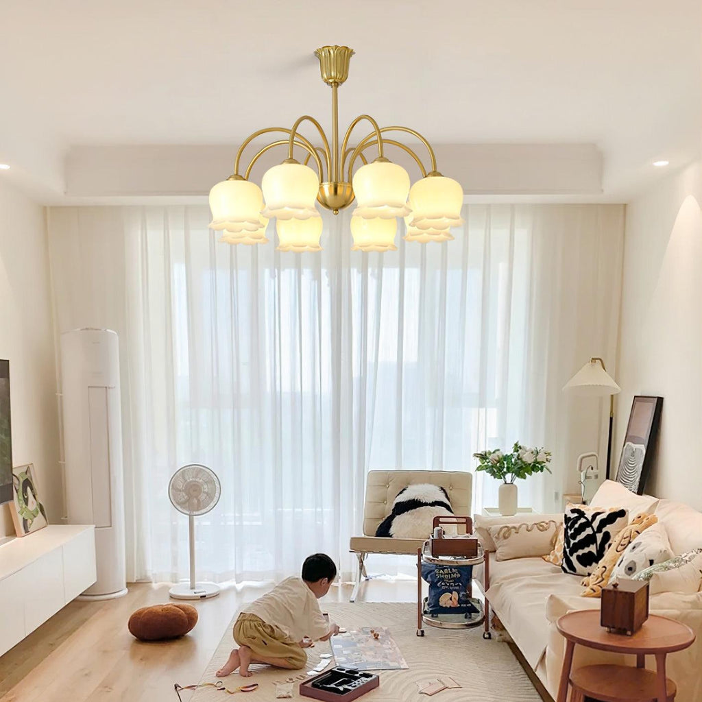 Fionel Petal Glass Floral Chandelier