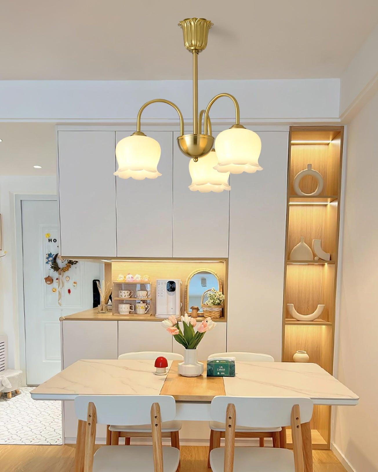 Fionel Petal Glass Floral Chandelier