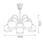 Fionel Petal Glass Floral Chandelier