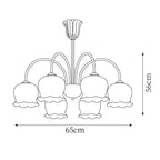 Fionel Petal Glass Floral Chandelier