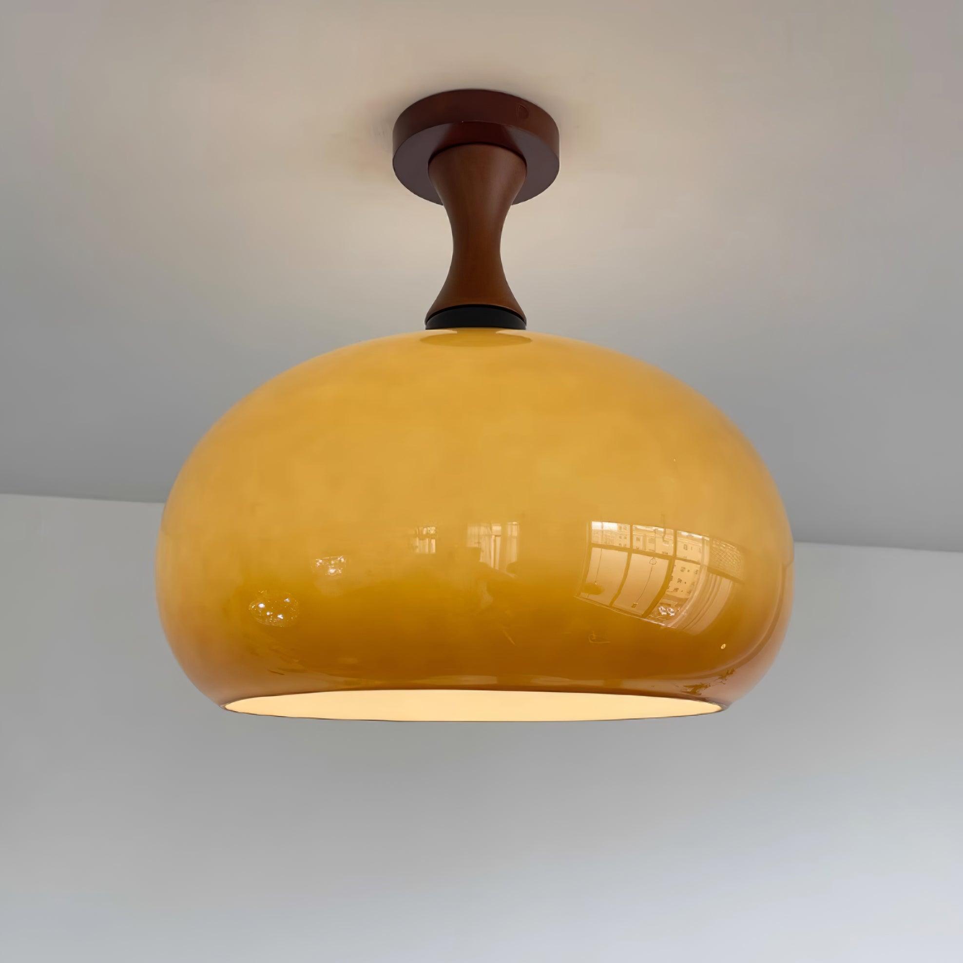Liora Amber Glass Ceiling Light