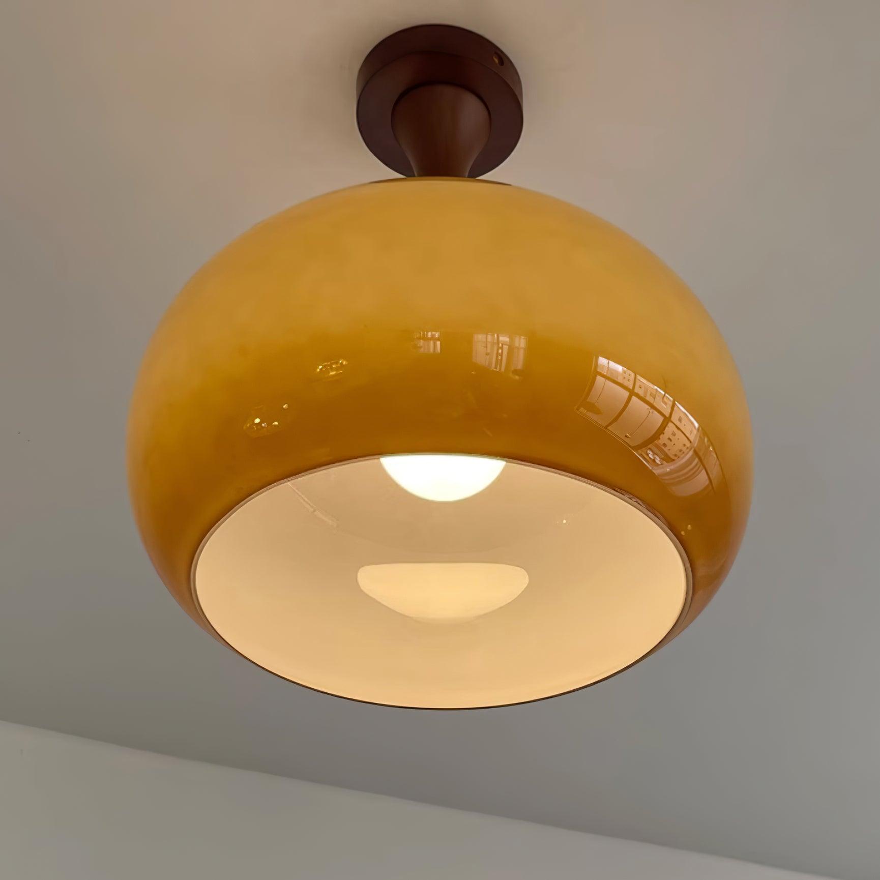 Liora Amber Glass Ceiling Light