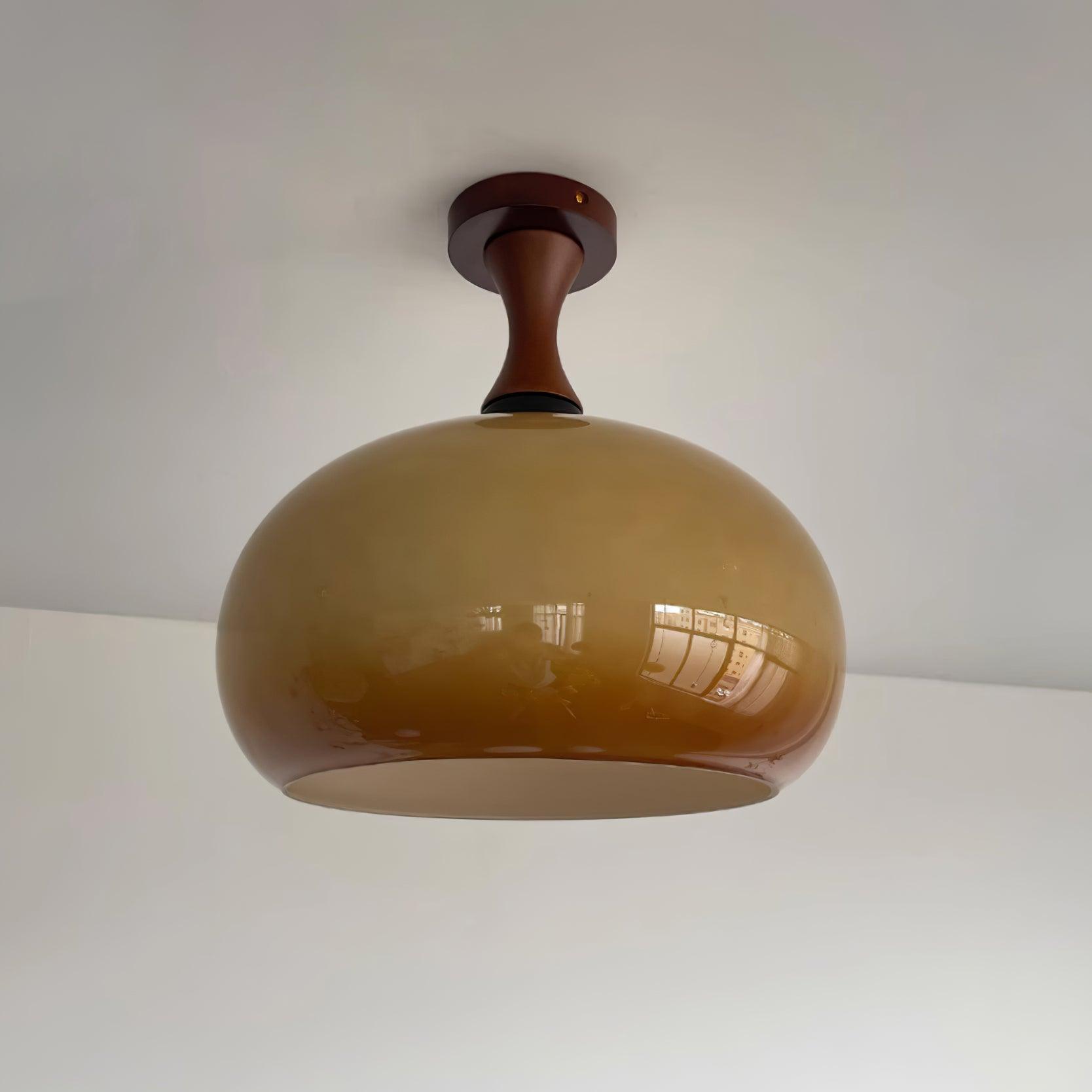 Liora Amber Glass Ceiling Light