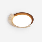 Ritta  Travertine Oval LED Ceiling Light