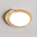 Ritta  Travertine Oval LED Ceiling Light
