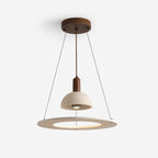 Ritta Travertine Dome & Ring Pendant Lamp