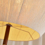 Pendant Lamp Cotton-Thread Shade Walnut Wood Natural
