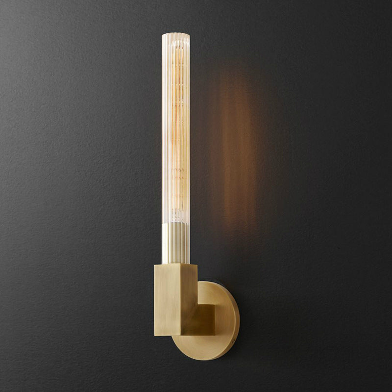 Kristy Indoor Wall Lamp Glass  Brass Mid-century Restaurant Bedroom