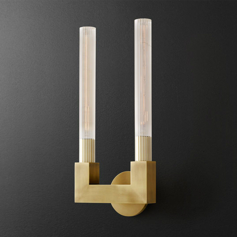 Kristy Indoor Wall Lamp Glass  Brass Mid-century Restaurant Bedroom