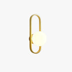 Valentina Modern Globe Bedside Wall Lamp Mount for Bedroom & Reading Room, Gold/Black
