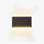Bastro Modern Rectagulart Waterproof Outdoor Wall Lamp, Black/White