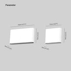 Bastro Modern Rectagulart Waterproof Outdoor Wall Lamp, Black/White