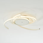 Arisha Modern Multi Arc Linetype Ceiling Light,Black/White