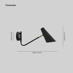 Epoch Rotatable Wall Lamp, Black & White & Gold, Bedroom