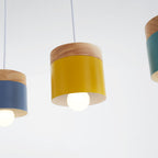 Valentina Modern Can Shape Metal/Wood Pendant Light