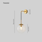 Valentina  Glass Ball Nordic LED Wall Reading Lamp Single Head