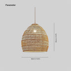 Lian Rattan Bamboo Lampshade Hand Knitted Pendant Light
