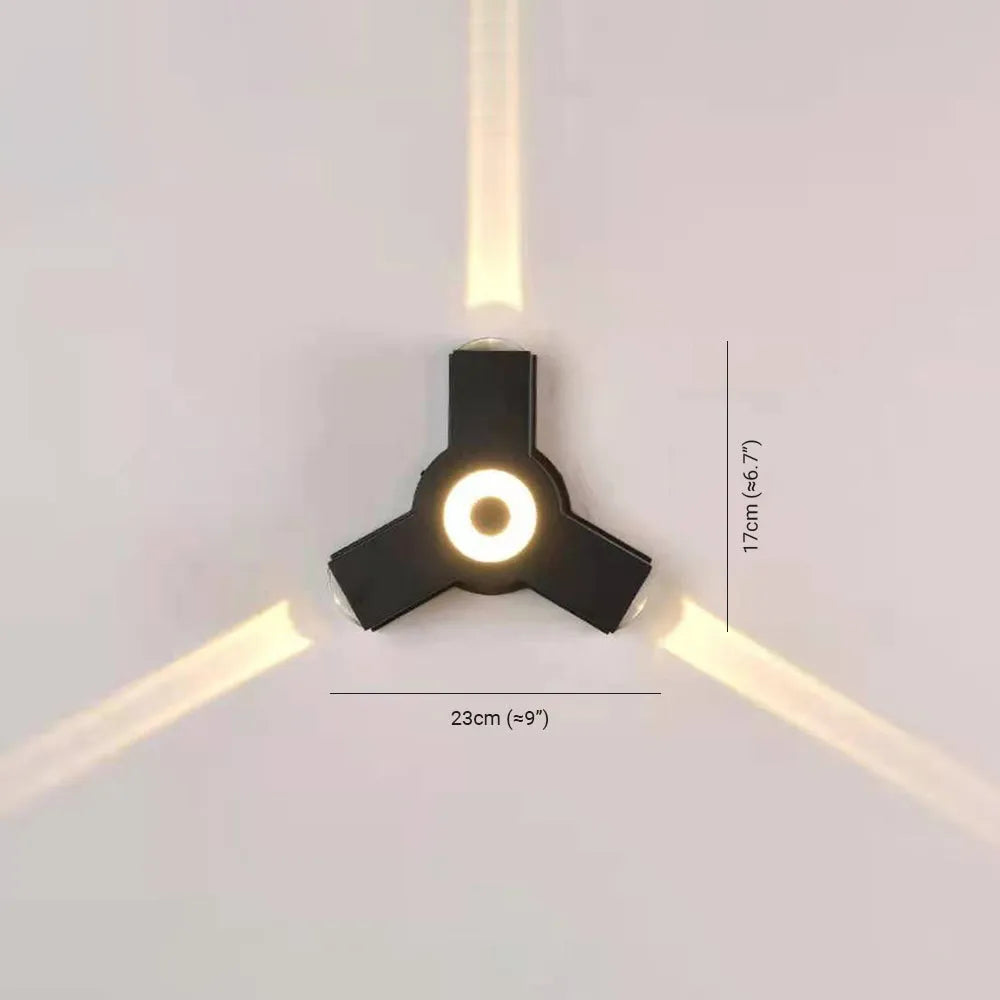 Ovelo Modern Waterproof Minimalist Cross Outdoor Wall Light Garden/Corridor