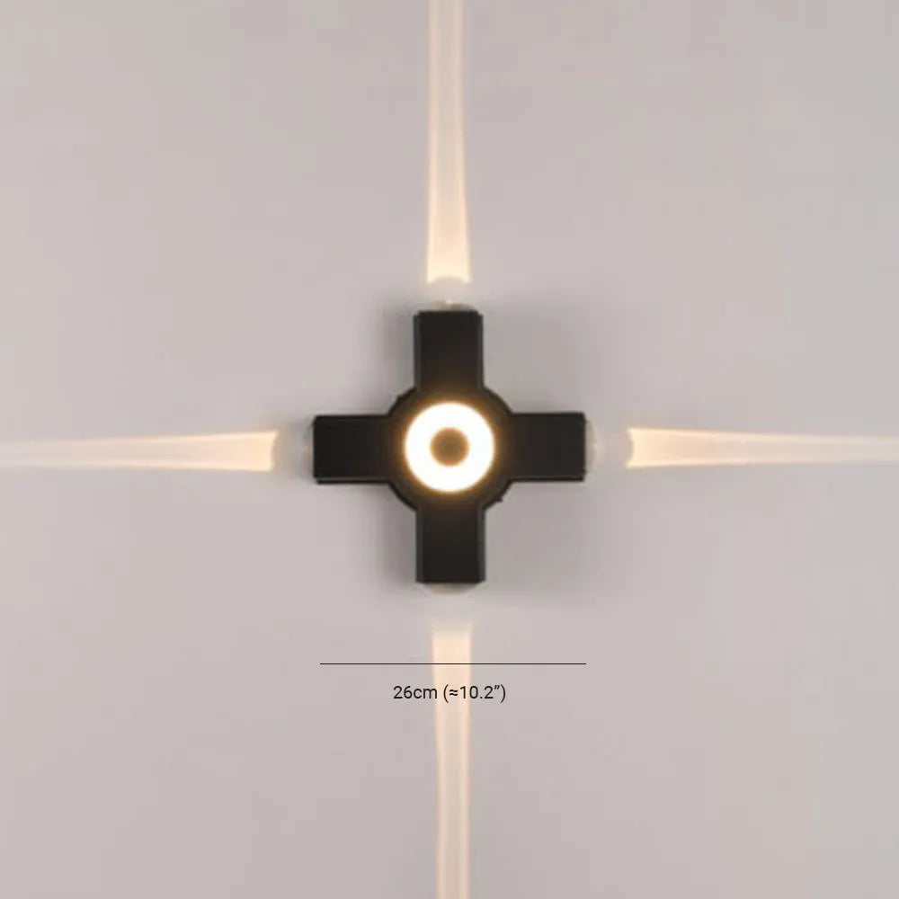 Ovelo Modern Waterproof Minimalist Cross Outdoor Wall Light Garden/Corridor
