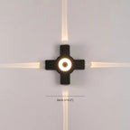 Ovelo Modern Waterproof Minimalist Cross Outdoor Wall Light Garden/Corridor
