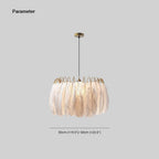 O'Moore Elegant Feather Pendant Light, Black/White, Bedroom/Living Room