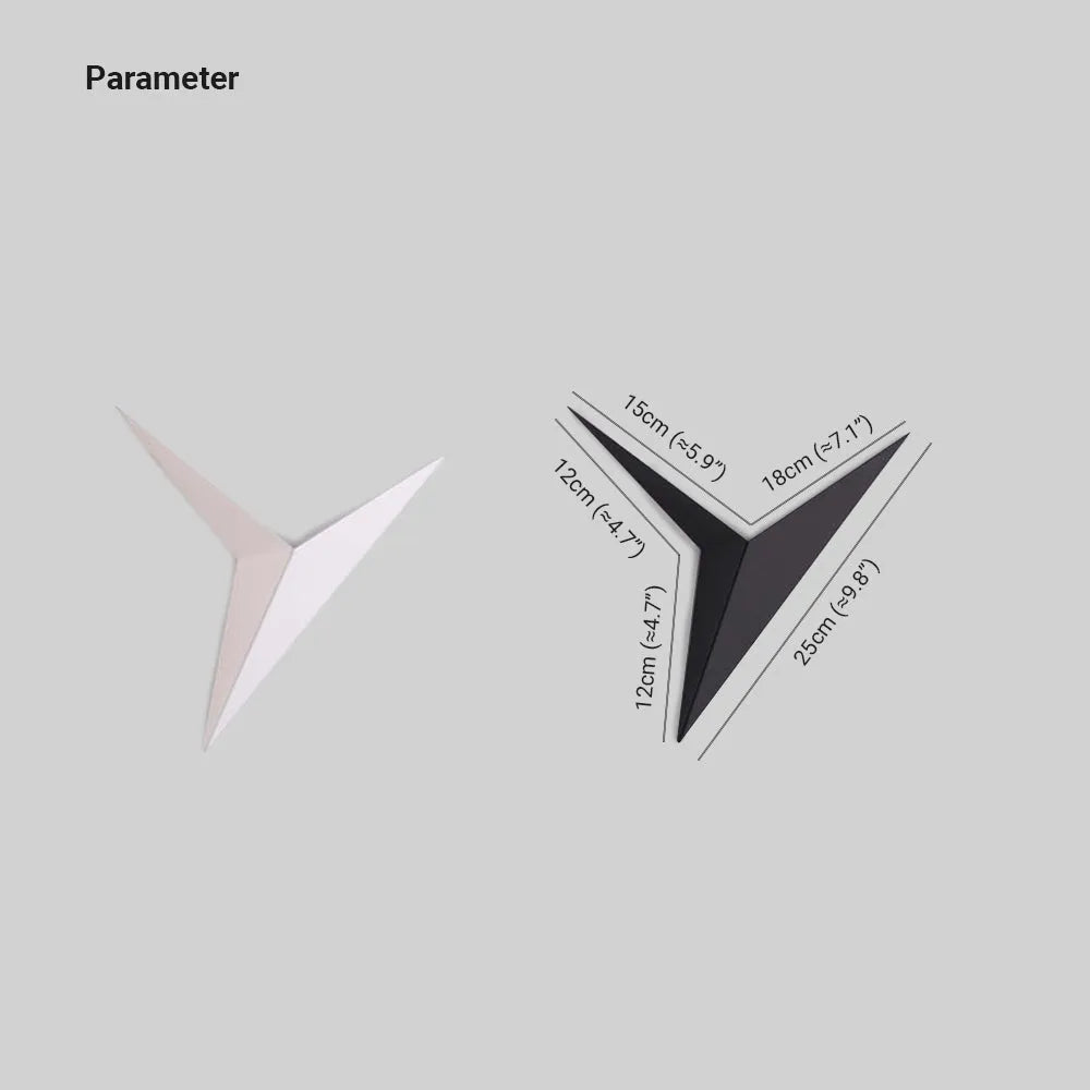 Calno Metal Modern LED Wall lamps for Bedroom, Triangle