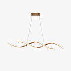 Arisha Modern Wavy Metal/ Pendant Light, Chrome/Gold