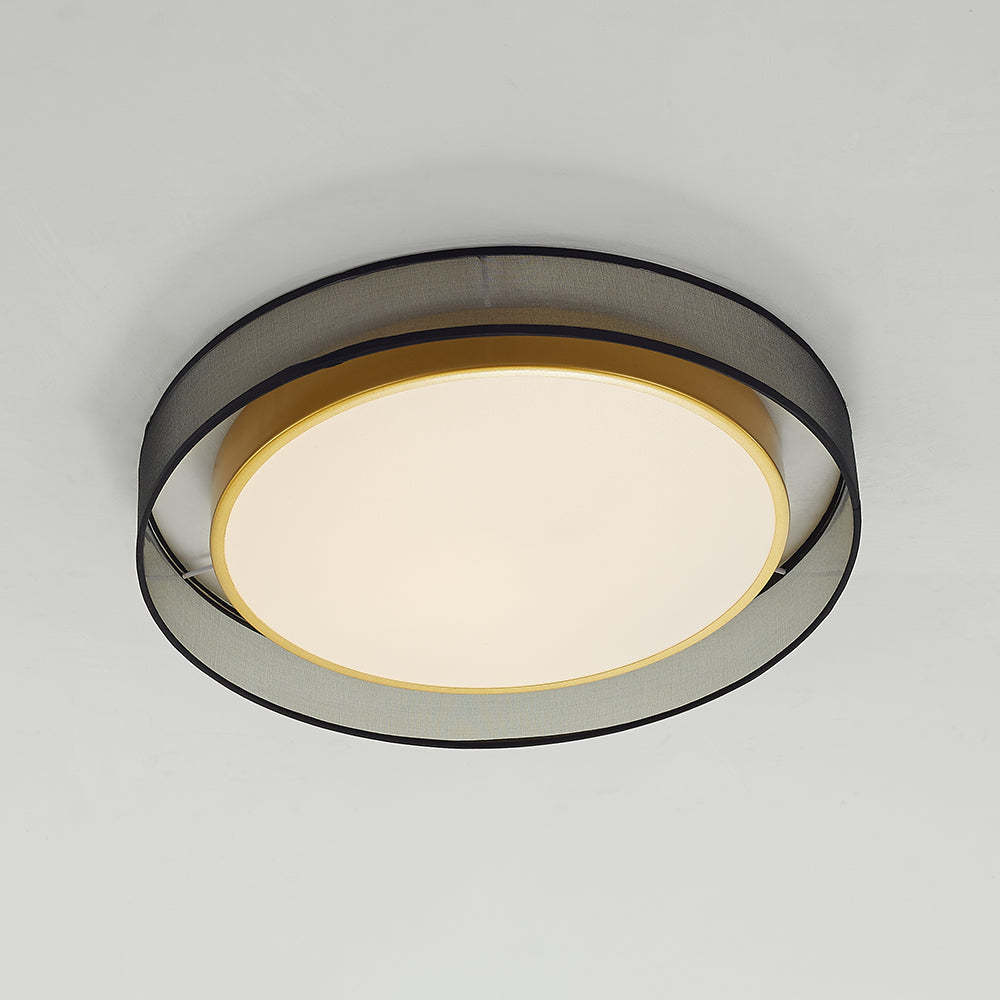 Arisha Nordic Modern Round LED Flush Mount Ceiling Light, Gold Copper
