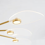 Arisha Art Deco Leaf Metal/ Chandelier, Gold