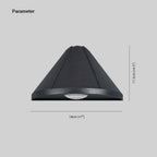 Ray Modern Cone Metal Outdoor Wall Lamp, Black