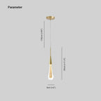 Kristy Pendant Light Crystal & Glass Droplet, Gold
