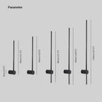 Arisha Modern Minimalist LED Wall Reading Lamp, Black